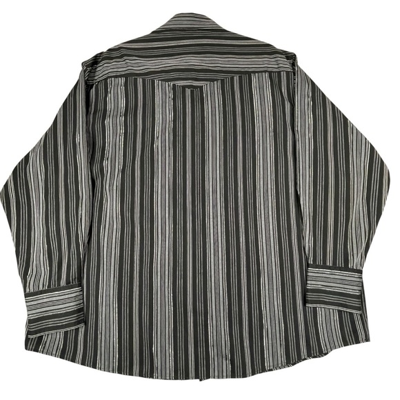 Wrangler Black Pearl Snap Striped Western Rodeo Cowboy Stylish Shirt - Sz 2XL - Picture 2 of 15